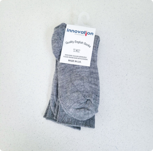 Socks – Knee-High x2 – Grey - Image 2